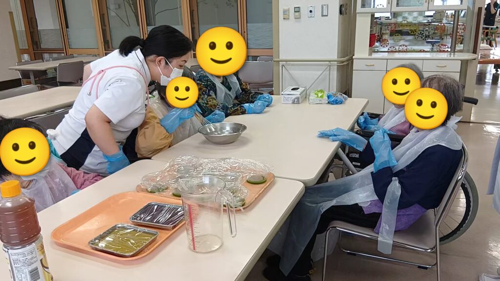 プリン作り様子